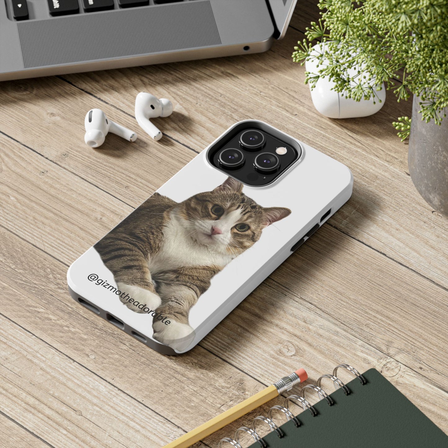 Cute Cat Tough Phone Case, Pet Lover Gift, Durable Phone Cover, Funny Cat Accessories, Customizable Case for Animal Lovers
