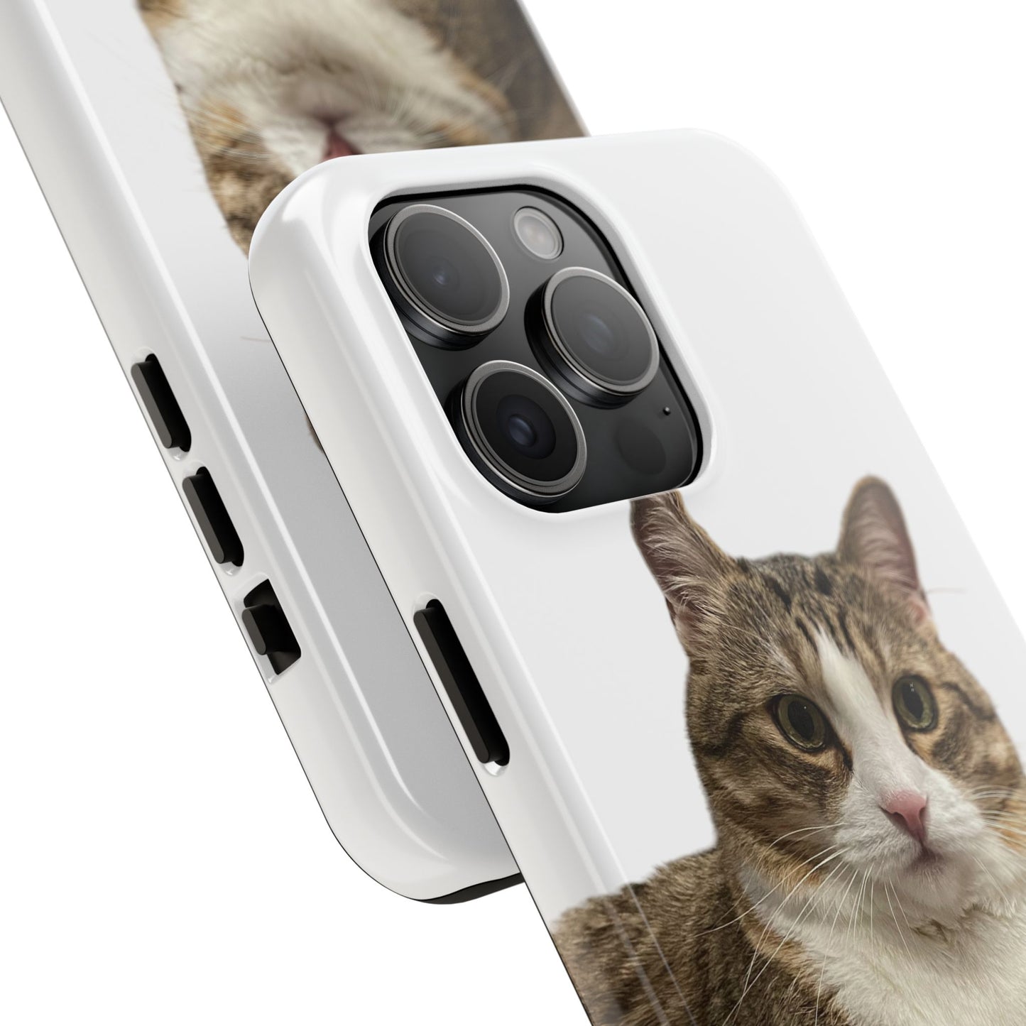 Cute Cat Tough Phone Case, Pet Lover Gift, Durable Phone Cover, Funny Cat Accessories, Customizable Case for Animal Lovers