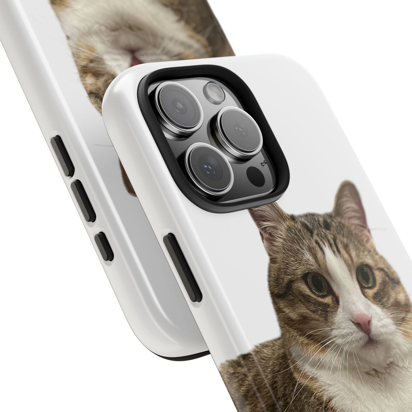 Cute Cat Tough Phone Case, Pet Lover Gift, Durable Phone Cover, Funny Cat Accessories, Customizable Case for Animal Lovers