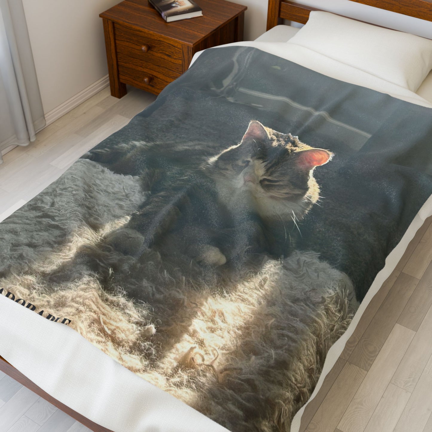 Velveteen Plush Blanket for Cozy Comfort, Cat Lover Gift, Soft Home Decor, Snuggle Blanket, Warm Throw for Winter