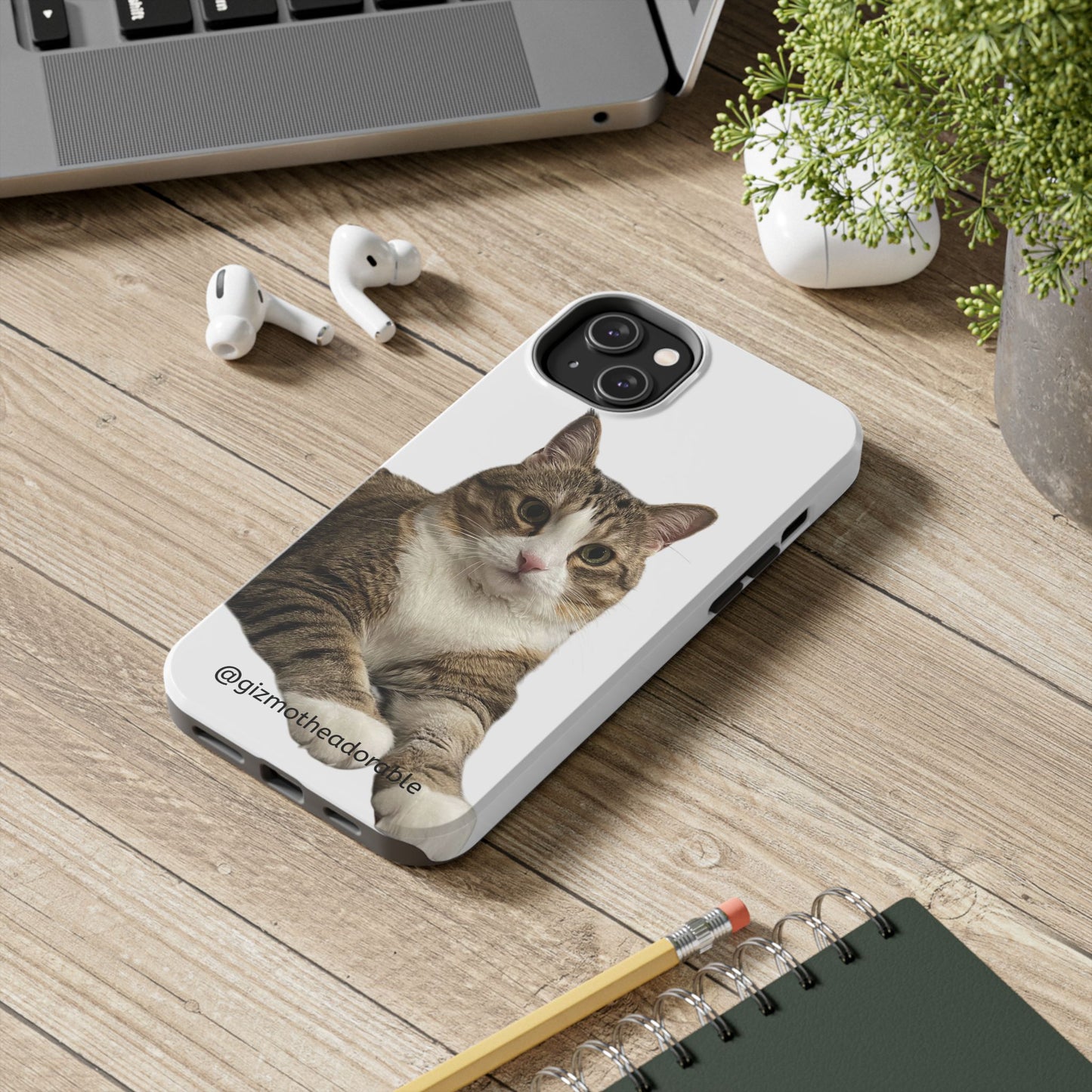 Cute Cat Tough Phone Case, Pet Lover Gift, Durable Phone Cover, Funny Cat Accessories, Customizable Case for Animal Lovers