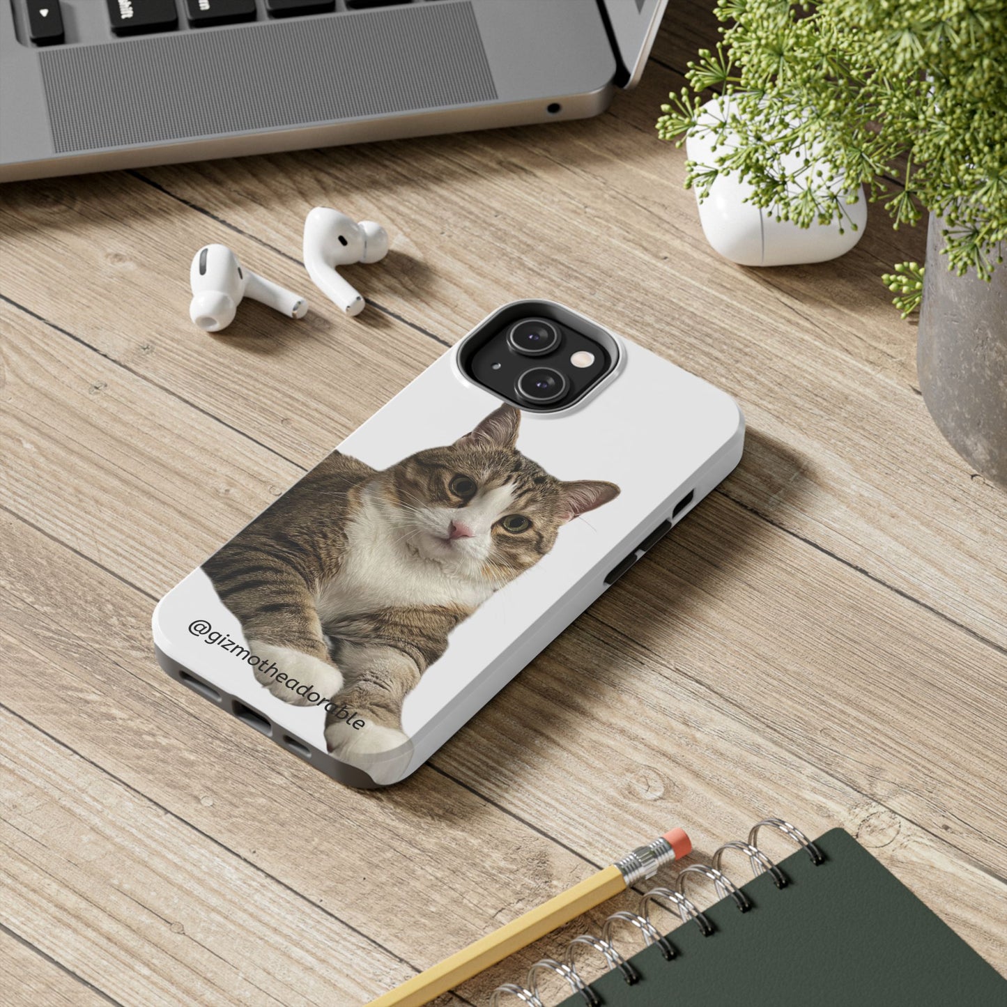 Cute Cat Tough Phone Case, Pet Lover Gift, Durable Phone Cover, Funny Cat Accessories, Customizable Case for Animal Lovers