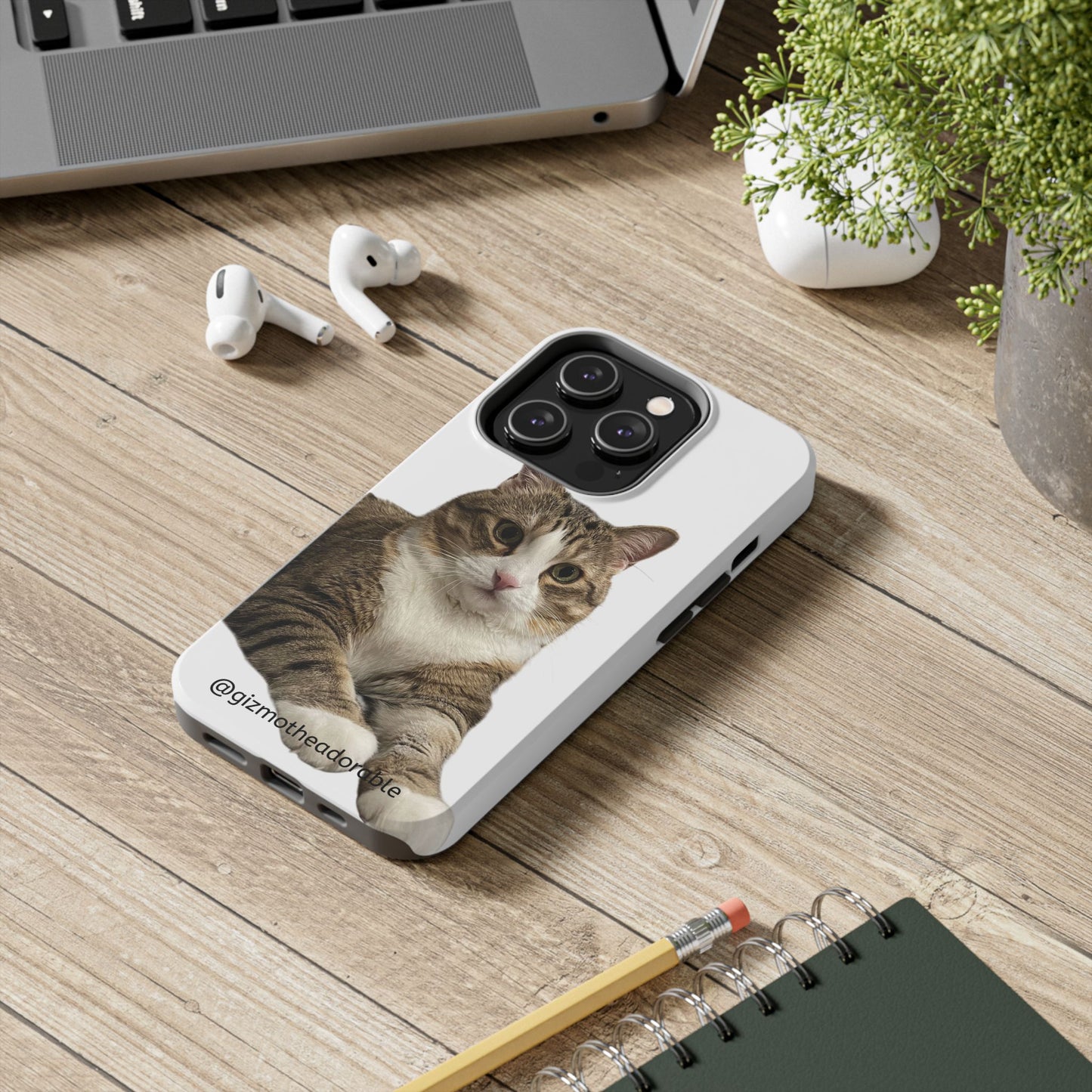 Cute Cat Tough Phone Case, Pet Lover Gift, Durable Phone Cover, Funny Cat Accessories, Customizable Case for Animal Lovers