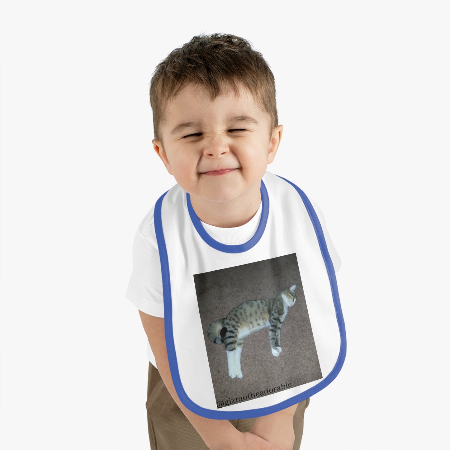 Baby Contrast Trim Jersey Bib