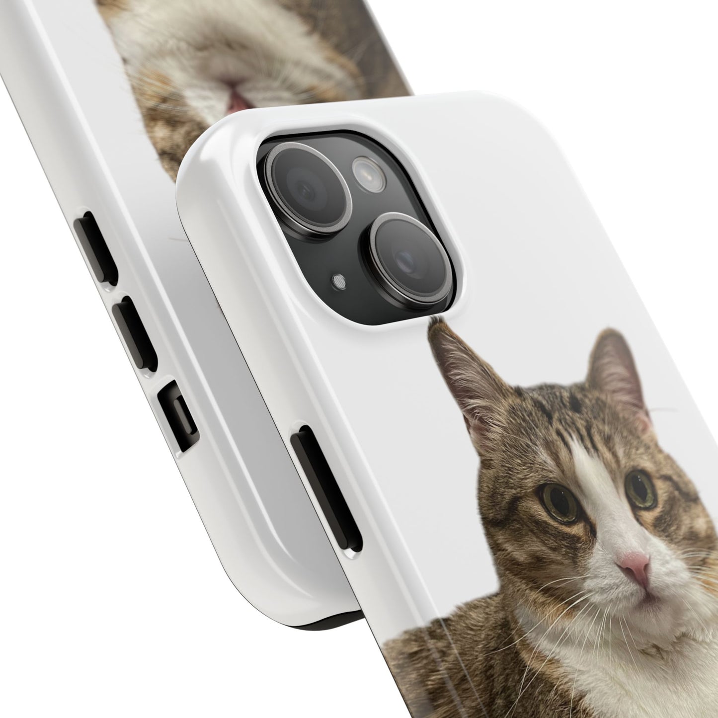 Cute Cat Tough Phone Case, Pet Lover Gift, Durable Phone Cover, Funny Cat Accessories, Customizable Case for Animal Lovers