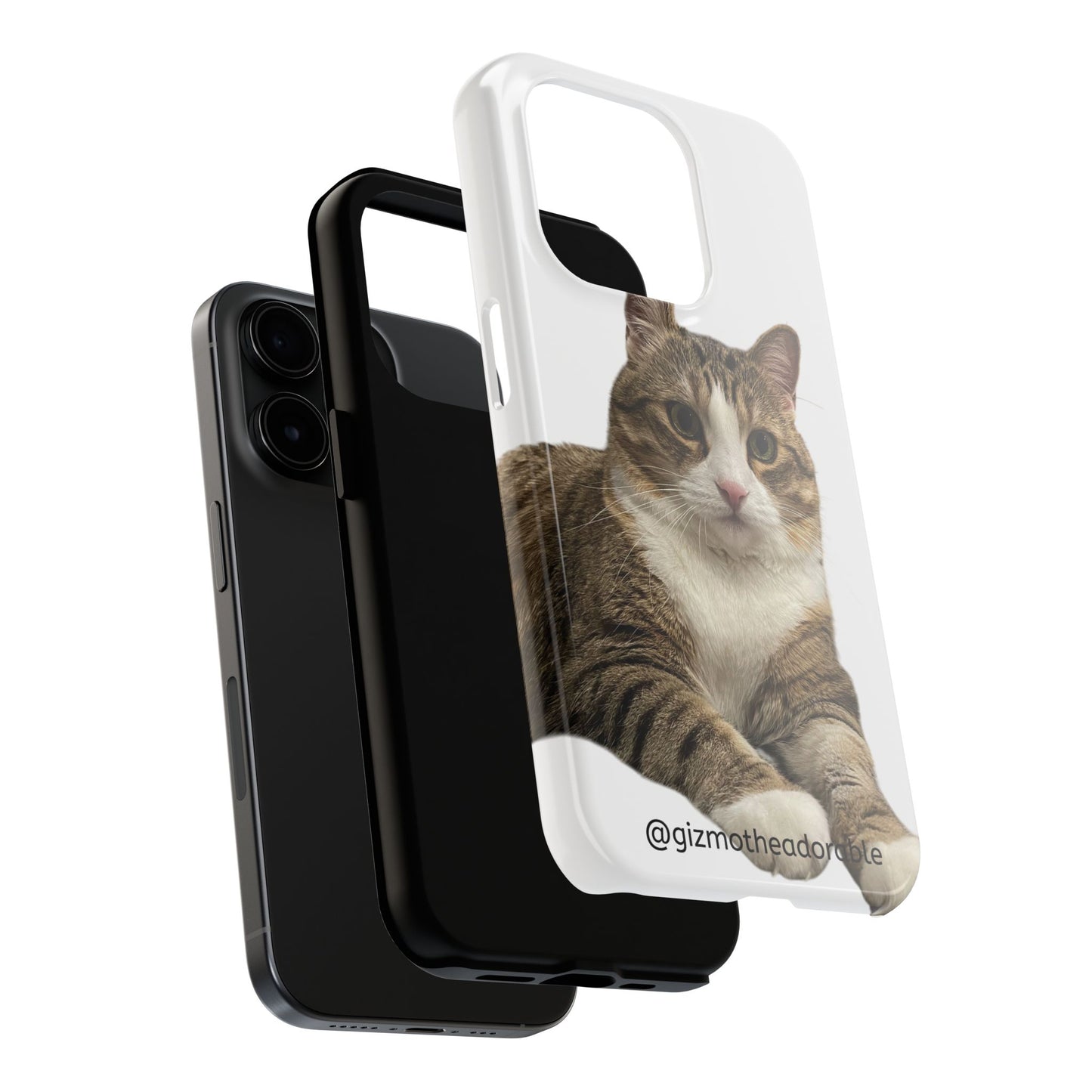 Cute Cat Tough Phone Case, Pet Lover Gift, Durable Phone Cover, Funny Cat Accessories, Customizable Case for Animal Lovers