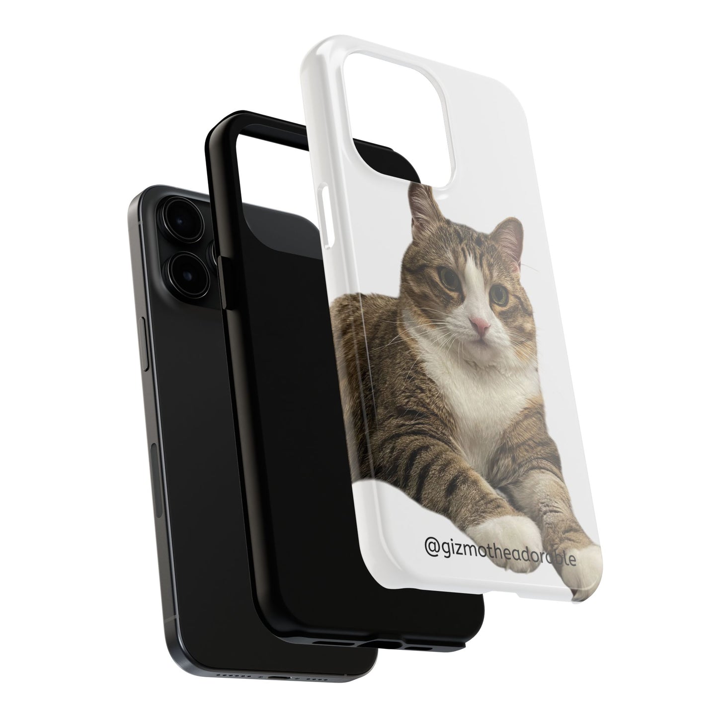Cute Cat Tough Phone Case, Pet Lover Gift, Durable Phone Cover, Funny Cat Accessories, Customizable Case for Animal Lovers