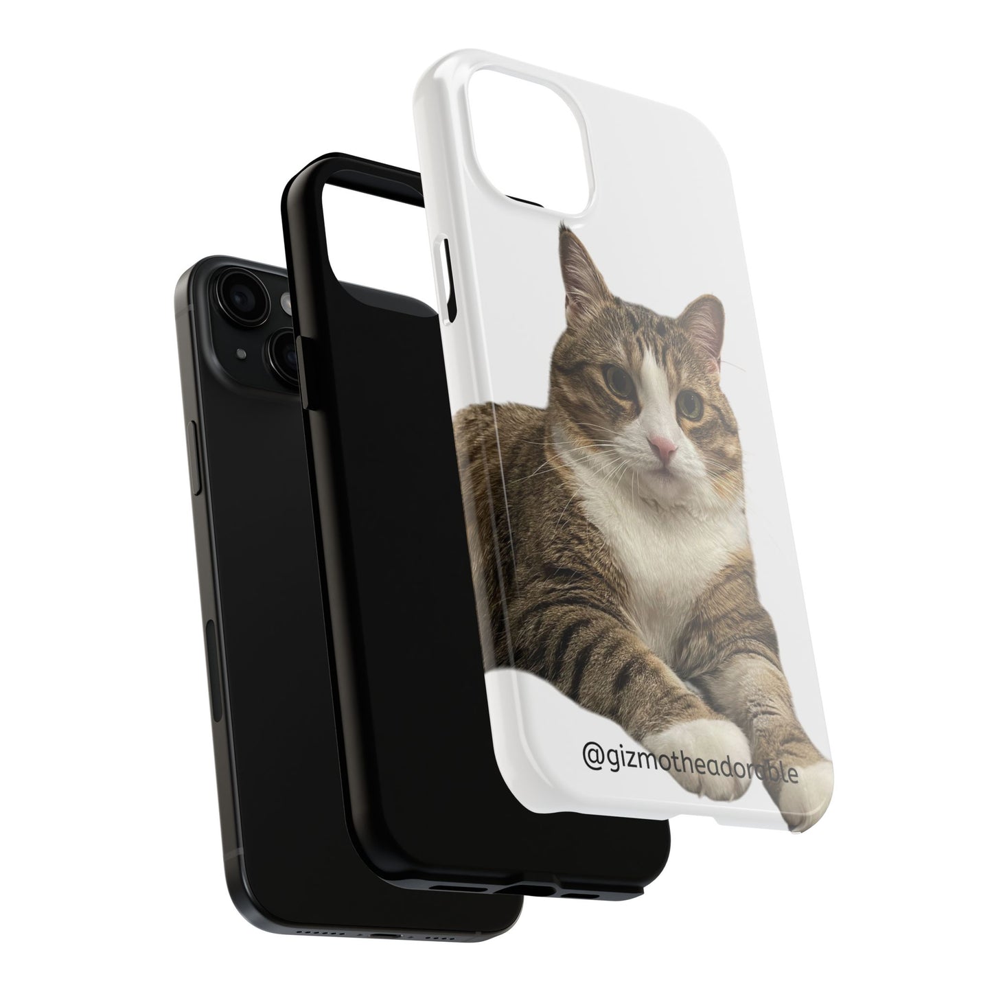 Cute Cat Tough Phone Case, Pet Lover Gift, Durable Phone Cover, Funny Cat Accessories, Customizable Case for Animal Lovers