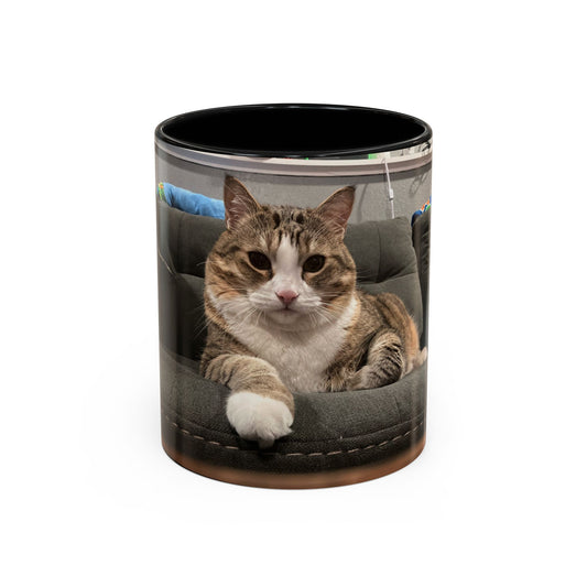 Cozy Cat Accent Coffee Mug - Purr-fect Gift for Cat Lovers, Personalized Pet Mug, Cute Cat Lover Gift, Feline Home Decor, Cat Mom Essentials