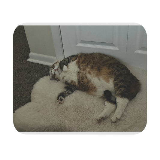 Cozy Cat Mouse Pad – Cute Animal Decor, Home Office Gift, Animal Lover Accessory, Pet Themed Desk Mat, Cat Mom Present