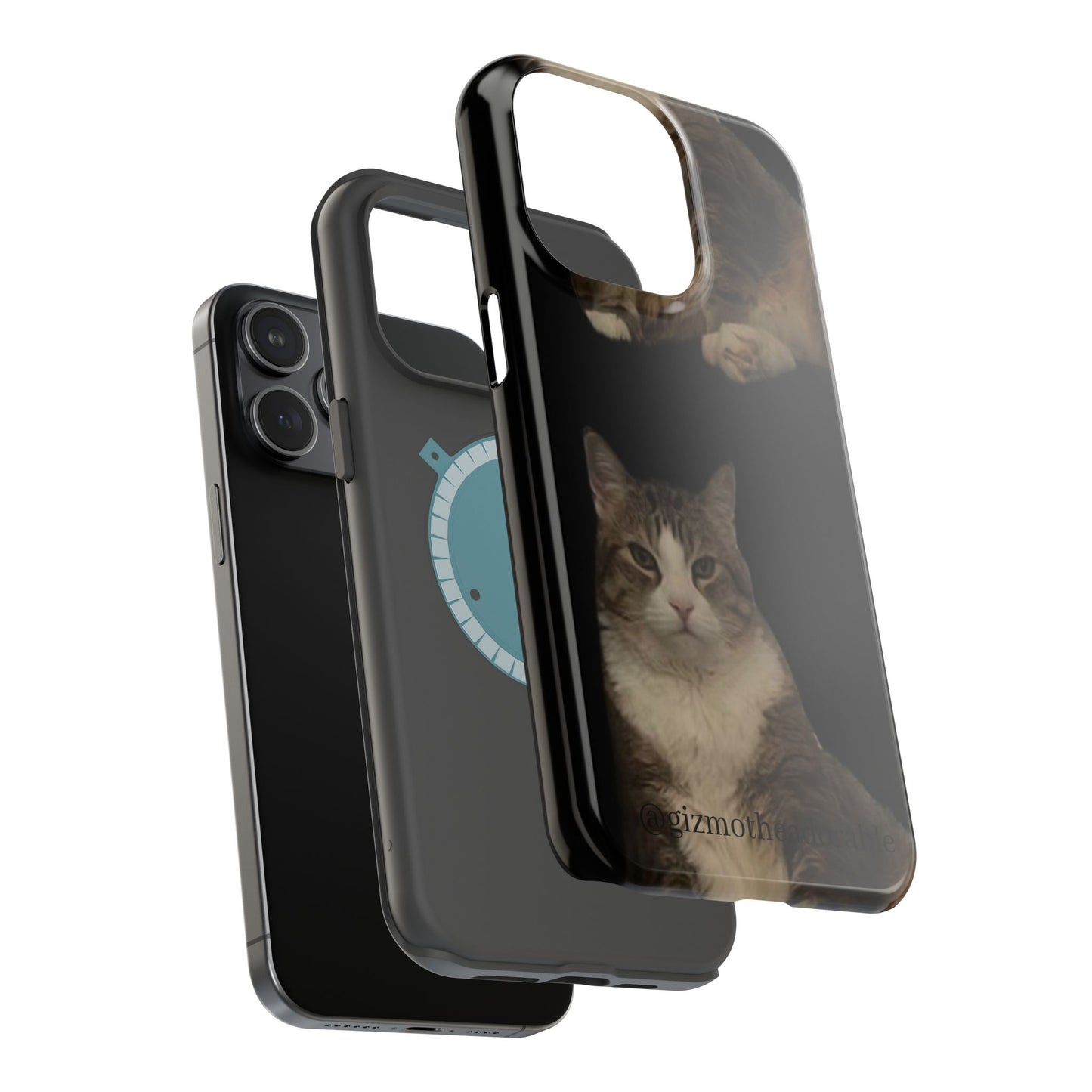 Cat-Themed Magnetic Tough Case for Phone, Personalized Phone Protector, Pet Lover Gift, Custom Pet Case, Ideal for Birthdays