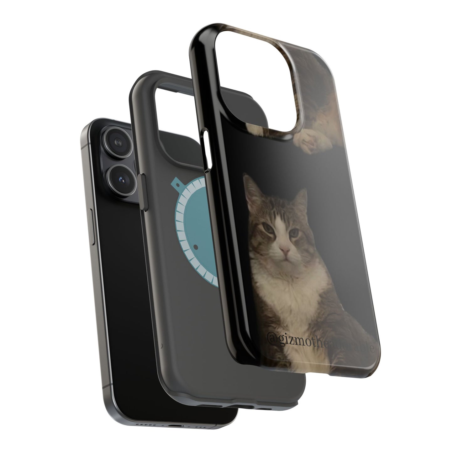 Cat-Themed Magnetic Tough Case for Phone, Personalized Phone Protector, Pet Lover Gift, Custom Pet Case, Ideal for Birthdays