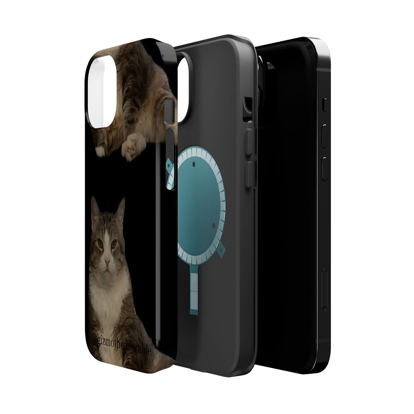 Cat-Themed Magnetic Tough Case for Phone, Personalized Phone Protector, Pet Lover Gift, Custom Pet Case, Ideal for Birthdays