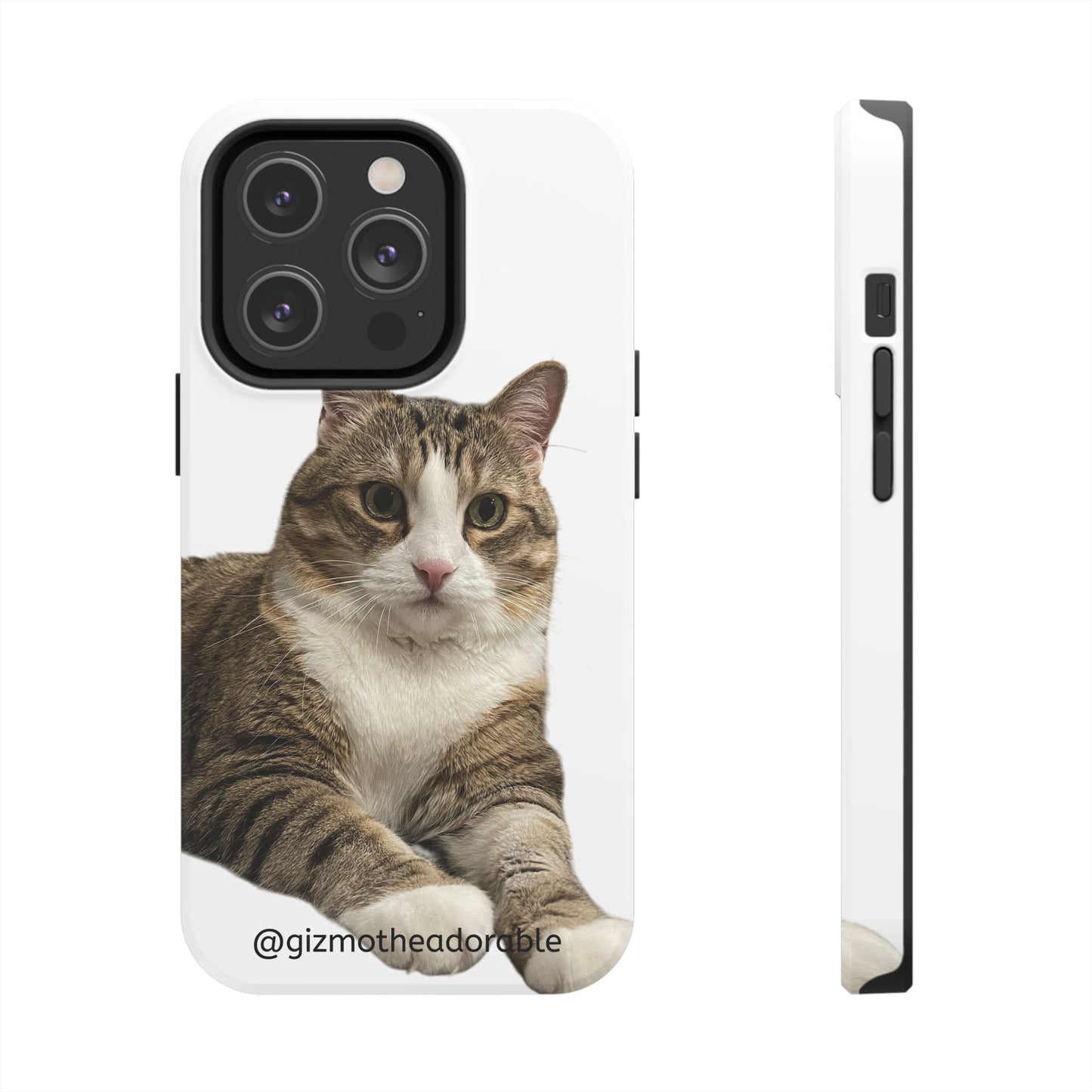 Cute Cat Tough Phone Case, Pet Lover Gift, Durable Phone Cover, Funny Cat Accessories, Customizable Case for Animal Lovers