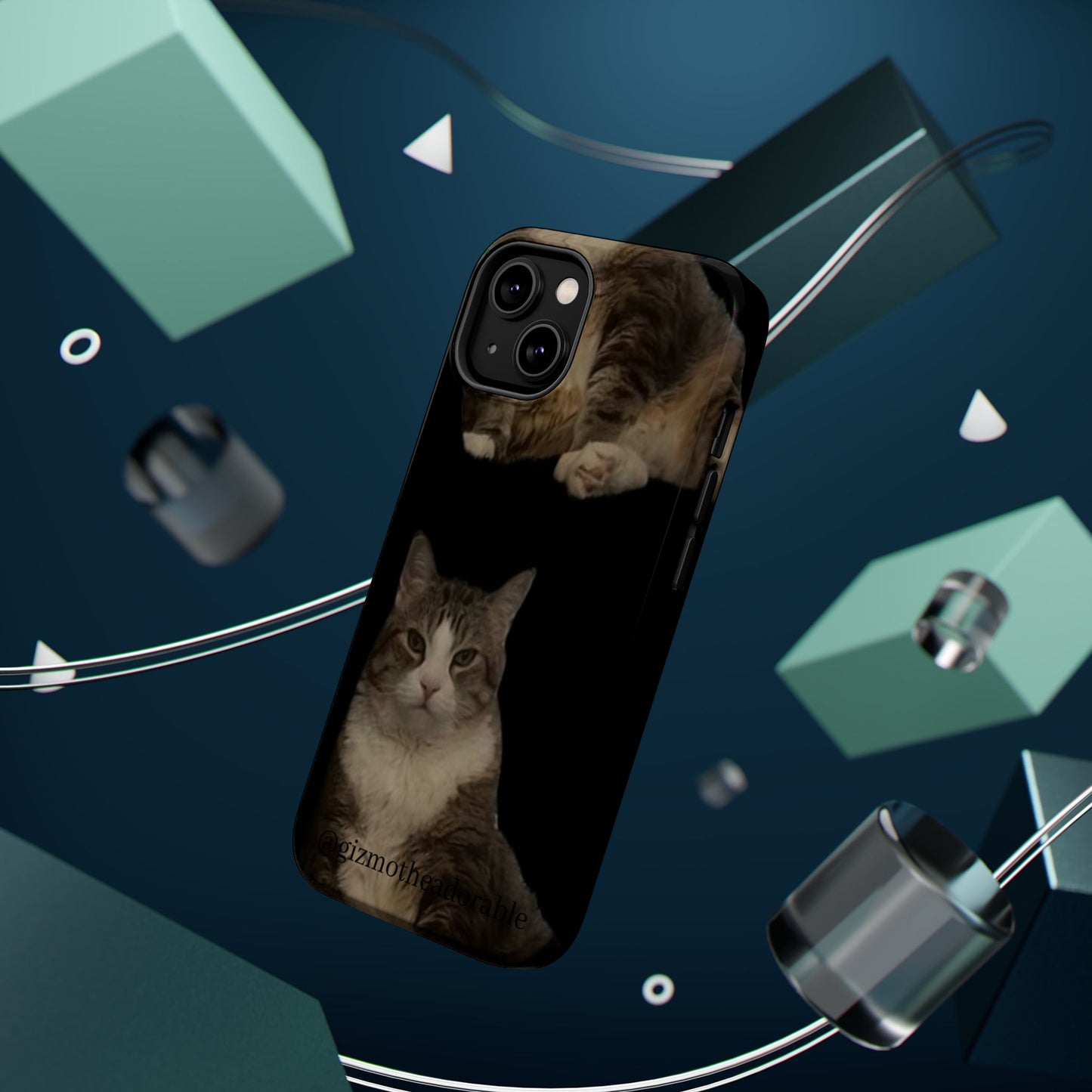 Cat-Themed Magnetic Tough Case for Phone, Personalized Phone Protector, Pet Lover Gift, Custom Pet Case, Ideal for Birthdays