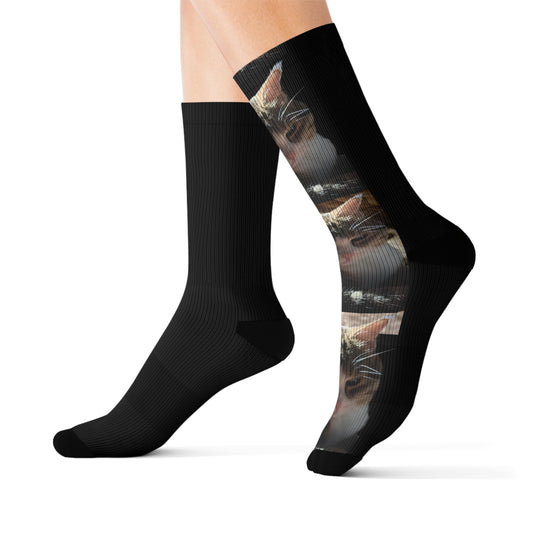 Custom Pet Photo Socks | Gift for Cat Lovers | Personalized Animal Socks | Fun Family Gifts | Unique Footwear for Holidays