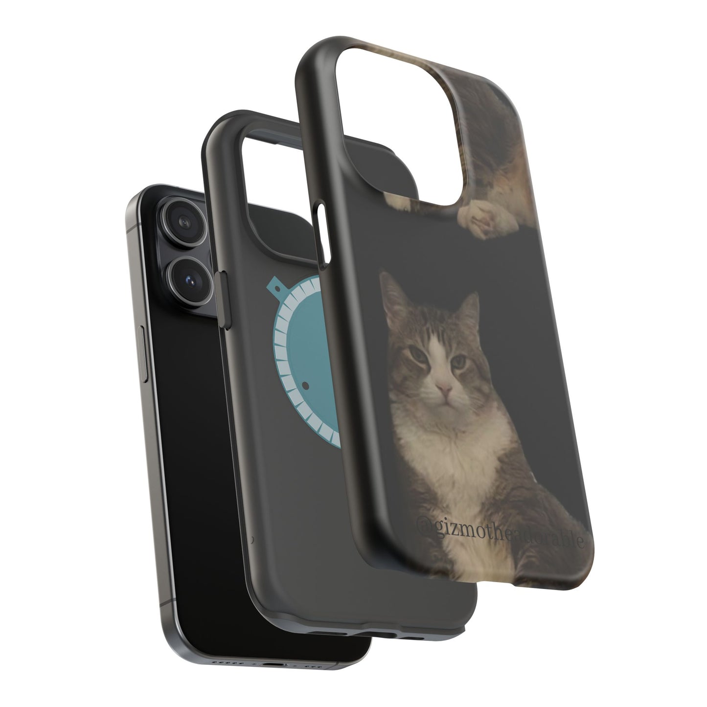 Cat-Themed Magnetic Tough Case for Phone, Personalized Phone Protector, Pet Lover Gift, Custom Pet Case, Ideal for Birthdays