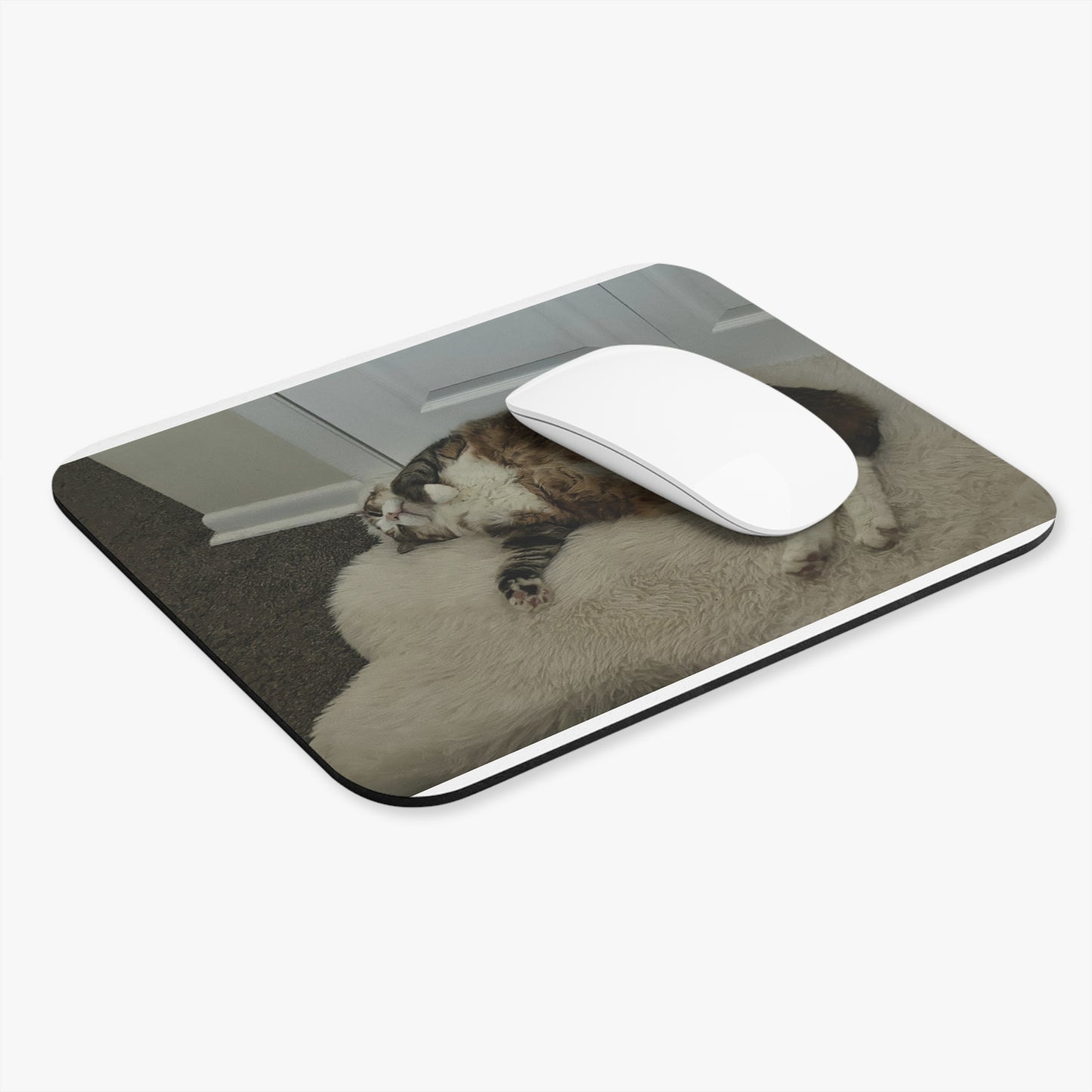 Cozy Cat Mouse Pad – Cute Animal Decor, Home Office Gift, Animal Lover Accessory, Pet Themed Desk Mat, Cat Mom Present