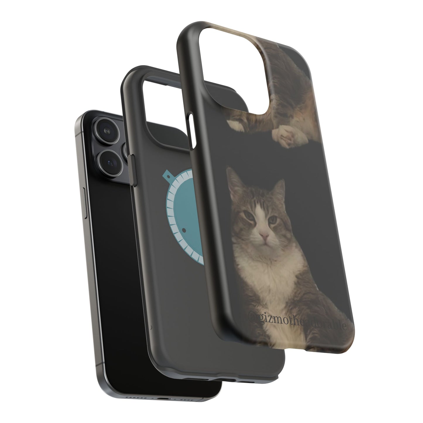 Cat-Themed Magnetic Tough Case for Phone, Personalized Phone Protector, Pet Lover Gift, Custom Pet Case, Ideal for Birthdays