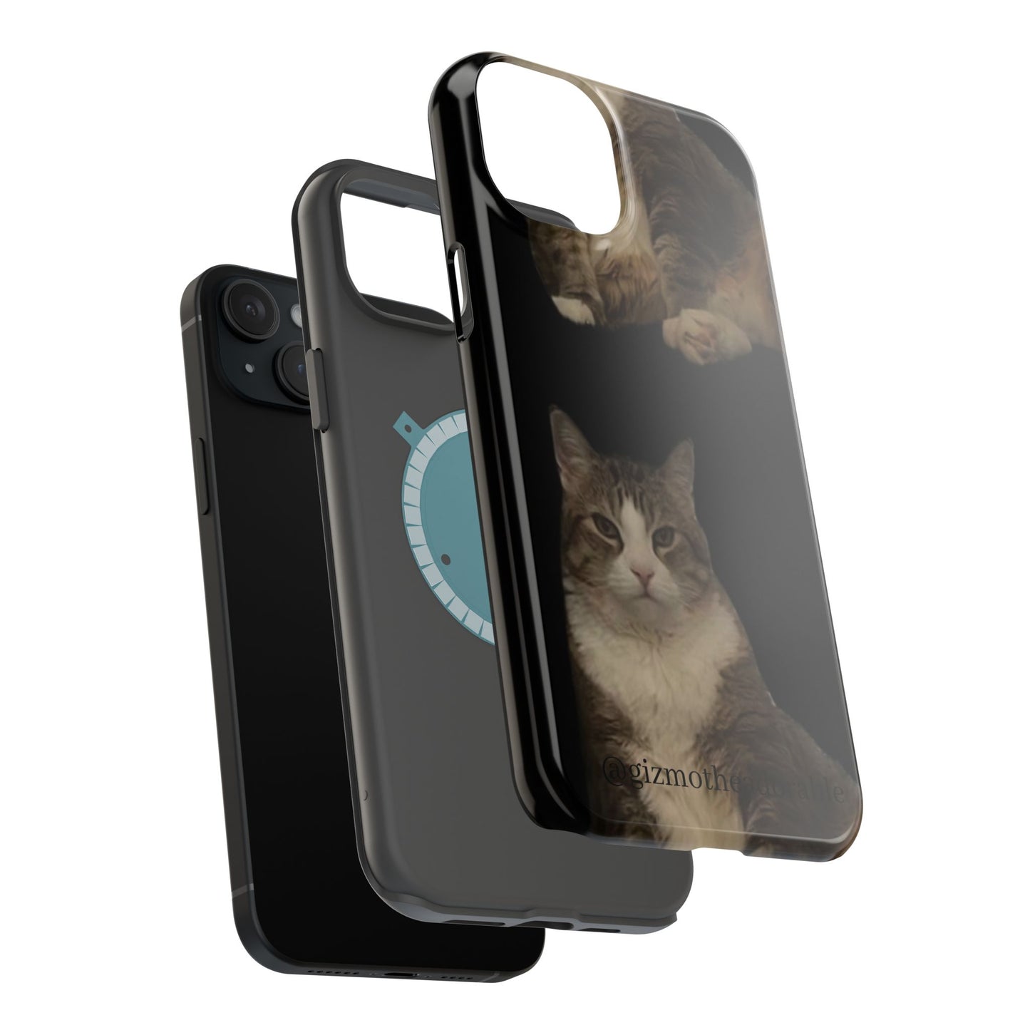 Cat-Themed Magnetic Tough Case for Phone, Personalized Phone Protector, Pet Lover Gift, Custom Pet Case, Ideal for Birthdays